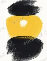 Abstract Black Yellow Brushstroke Canvas Wall Art for Living Room Decor living room wall art for modern home decor