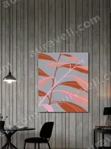 Abstract Botanical Leaves Canvas Wall Art for Living Room Home Decor – view 2