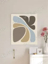 Abstract Organic Shapes Canvas Wall Art for Living Room Bedroom Decor – view 3