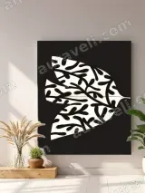 Abstract Botanical Leaf Canvas Wall Art for Living Room Home Decor – view 4