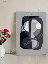 Abstract Geometric Monochrome Canvas Wall Art for Living Room Home Decor – view 2
