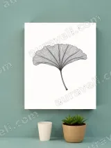 Ginkgo Leaf Line Art Canvas Wall Art for Living Room Bedroom Home Decor – view 2