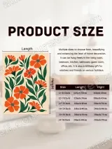 Vibrant Orange Floral Canvas Wall Art for Living Room Home Decor – вид 7