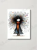 Whimsical Cartoon Character Abstract Canvas Wall Art for Home Decor – вид 3