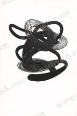 Abstract Black Tangled Lines Canvas Wall Art for Living framed modern home decor
