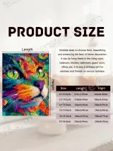 Colorful Abstract Cat Canvas Wall Art for Home Decor – вид 7