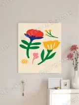 Colorful Floral Canvas Wall Art for Living Room Home Decor – view 3