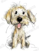 Cute Puppy Sketch Canvas Wall Art for Living Room Home Decor wall art print