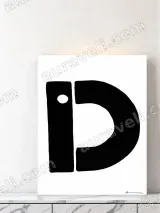 Letter D Minimalist Canvas Wall Art for Living Room Home Decor – вид 3
