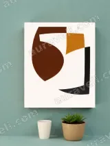 Abstract Geometric Shapes Canvas Wall Art for Living Room Home Decor – view 3