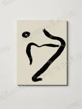 Abstract Black Curved Lines Canvas Wall Art for Living Room Home Decor – view 3