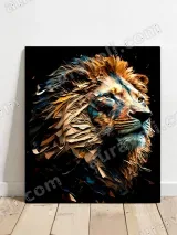 Abstract Lion Canvas Wall Art for Living Room Home Decor