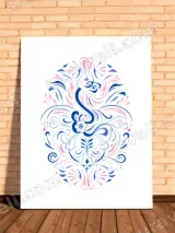 Abstract Peacock Floral Canvas Wall Art for Living Room Home Decor – view 2