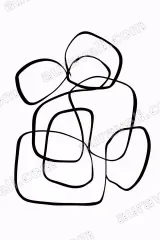 Abstract Minimalist Line Art Canvas Wall for Living framed modern home decor