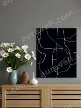 Abstract Line Art Canvas Wall Art for Living Room & Bedroom Home Decor – view 2