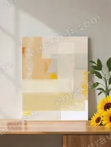 Abstract Soft Color Block Canvas Wall Art for Living Room Bedroom Home Decor