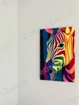 Colorful Zebra Pop Art Canvas Wall Art for Home Decor – view 2