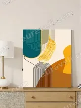 Abstract Geometric Gold Canvas Wall Art for Living Room Decor – view 4