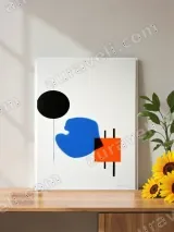 Abstract Geometric Shapes Canvas Wall Art for Living Room Bedroom Home Decor