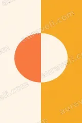 Abstract Color - Blocked Oval Canvas Wall Art for framed modern home decor