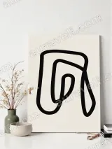 Minimalist Abstract Line Canvas Wall Art for Living Room Bedroom Home Decor