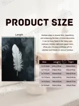 Ethereal White Feather Canvas Wall Art for Living Room Decor – вид 7