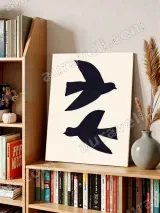 Two Birds Silhouette Minimalist Canvas Wall Art for Home Decor – view 4