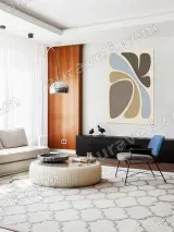 Abstract Organic Shapes Canvas Wall Art for Living Room Bedroom Decor – view 5