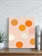 Soft Color Polka Dot Canvas Wall Art for Bedroom Home Decor