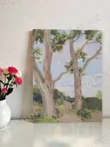 Serene Tree Landscape Canvas Wall Art for Living Room Bedroom Home Decor