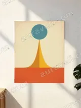Mid - Century Geometric Canvas Wall Art for Living Room Home Decor – вид 2