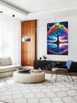 Surreal Rainbow Tree Canvas Wall Art for Living Room Home Decor – view 5