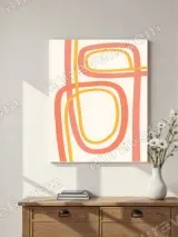 Abstract Geometric Line Canvas Wall Art for Living Room Home Decor – view 2