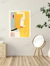 Abstract Color Block Canvas Wall Art for Living Room Home Decor – view 2