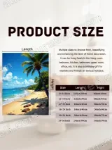 Tropical Beach Palm Tree Canvas Wall Art, Coastal Home Decor for Living Room Bedroom – view 6
