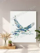 Watercolor Splash Bird Canvas Wall Art for Living Room Home Decor – вид 4