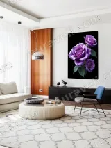 Purple Roses Canvas Wall Art for Bedroom & Living Room Home Decor – view 5