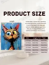 Colorful Abstract Cat Canvas Wall Art for Living Room Home Decor – view 7