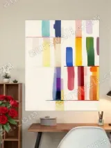 Abstract Color Block Canvas Wall Art for Living Room & Bedroom Home Decor