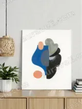 Abstract Geometric Shapes Canvas Wall Art for Living Room Bedroom Home Decor – view 3