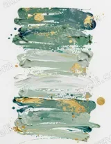 Abstract Textured Teal Gold Brushstrokes Canvas Wall Art for and modern home decor