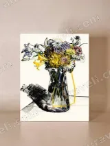 Graphic Floral Vase Canvas Wall Art for Living Room Home Decor – view 4