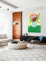 Colorful Floral Vase Canvas Wall Art for Living Room Bedroom Home Decor – view 5