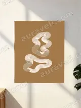 Abstract Organic Shape Canvas Wall Art for Modern Home Decor – view 3