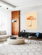 Orange Umbrella Sketch Canvas Wall Art for Living Room Home Decor – view 5