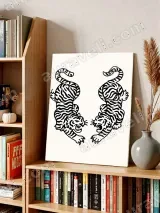 Two Tigers Canvas Wall Art for Living Room Home Decor – view 4