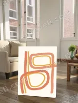 Abstract Geometric Line Canvas Wall Art - Living Room Bedroom Decor – view 2