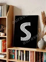 Minimalist S Line Art Wall Art for Living Room Bedroom Home Decor – view 3