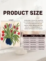 Tulips in Blue Vase Floral Canvas Wall Art for Home Decor – вид 7