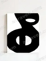 Abstract Black Minimalist Canvas Wall Art for Living Room Home Decor